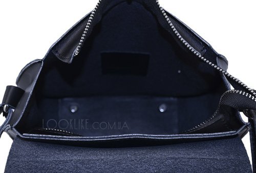 Фото Шкіряна сумка на плече модель 415 чорна № 3