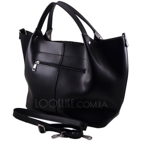 Фото Жіноча сумка модель 575 срібляста з чорним № 4