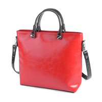 Ділова жіноча сумка модель М61-21/27 червона з чорним