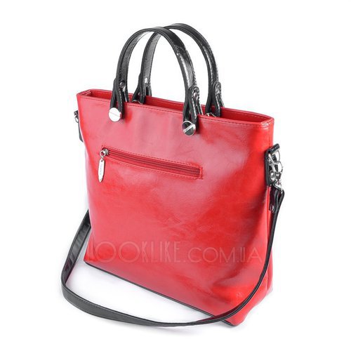 Фото Ділова жіноча сумка модель М61-21/27 червона з чорним № 2