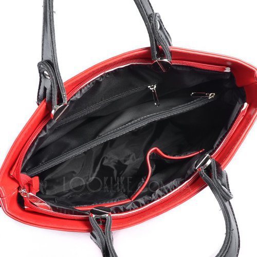 Фото Ділова жіноча сумка модель М61-21/27 червона з чорним № 4