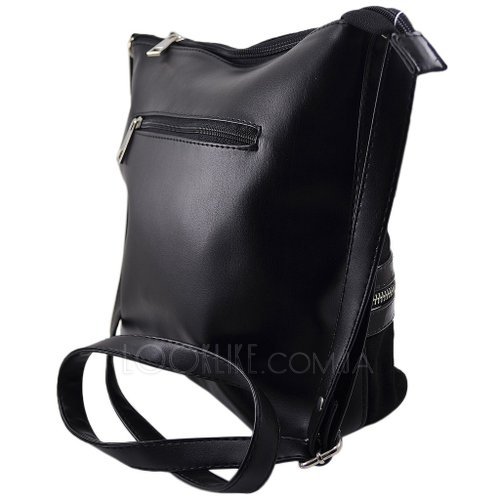 Фото Замшевая сумка модель 377 черная с серебром № 2
