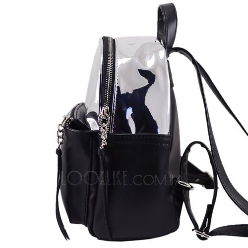 Фото Зеркальный рюкзак ТМ Lucherino, металлик с черным № 3
