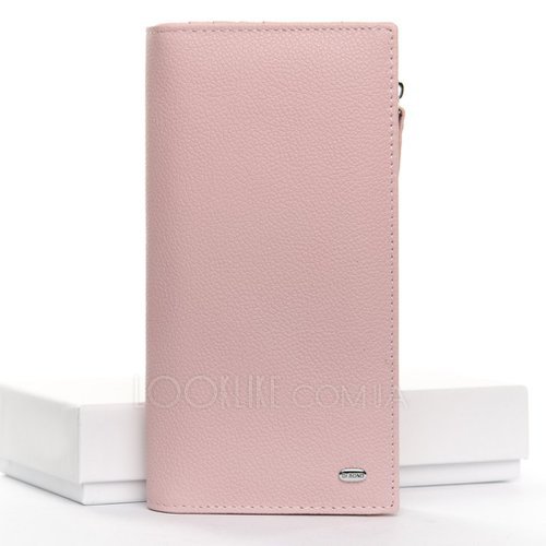 Фото Розовый кожаный кошелек модель DR. BOND WMB-3M pink № 1