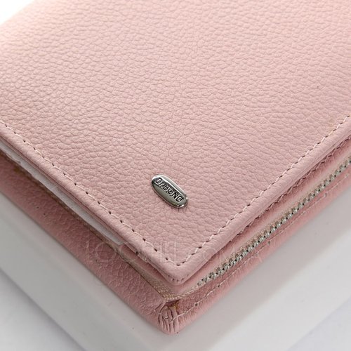 Фото Розовый кожаный кошелек модель DR. BOND WMB-3M pink № 2