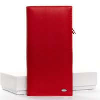 Красный кожаный кошелек модель DR. BOND WMB-3M red