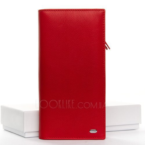 Фото Красный кожаный кошелек модель DR. BOND WMB-3M red № 1