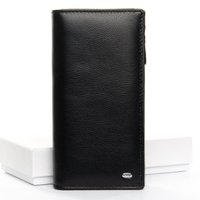 Чорний шкіряний гаманець DR. BOND WMB-3M black color