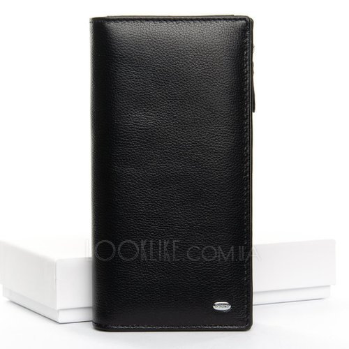 Фото Черный кожаный кошелек модель DR. BOND WMB-3M black color № 1