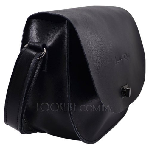 Фото Женская кожаная сумка на плечо модель 415 черная № 4