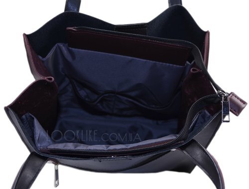 Фото Жіноча сумка модель 547 Чорна з бордовим № 5