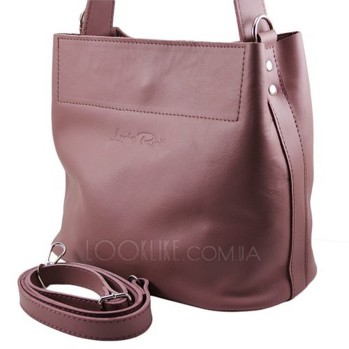 Фото Женская кожаная сумка, модель 516, лиловая № 3
