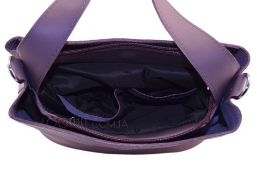 Фото Женская кожаная сумка, модель 516, лиловая № 5