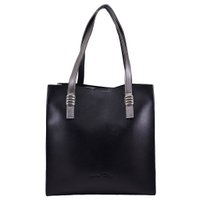 Жіноча сумка екошкіра модель 547 Чорна срібло