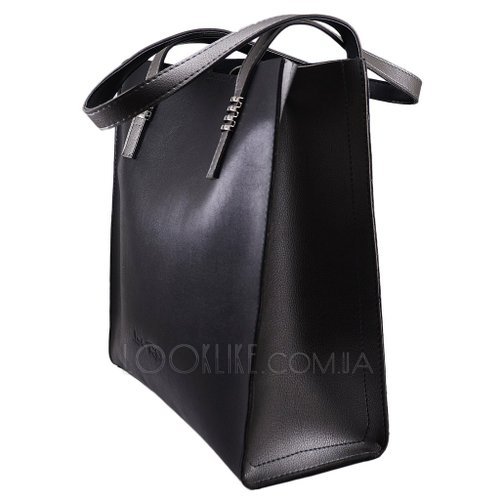 Фото Жіноча сумка екошкіра модель 547 Чорна срібло № 3