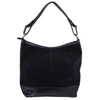 Женская замшевая сумка модель 157 черная