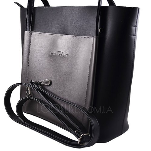 Фото Женская сумка модель 550 Черная серебро № 3