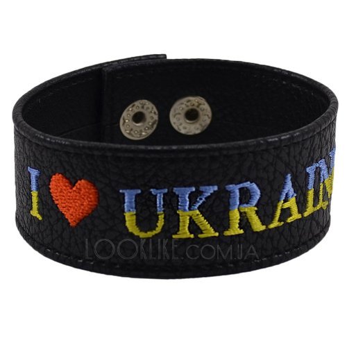 Фото Браслет ТМ Lucherino I Love Ukraine, черный № 1