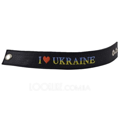Фото Браслет ТМ Lucherino I Love Ukraine, чорний № 2