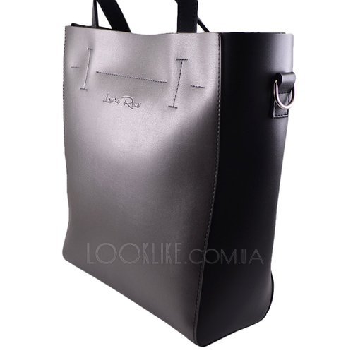 Фото Женская сумка модель 519 черная серебро № 2