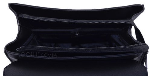 Фото Сумка чемоданчик модель 578 чорна з обідком № 2
