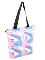 Пляжная сумка модель Shopping-bag 903-3 розово-голубая