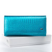 Лаковий гаманець SERGIO TORRETTI W501 light-blue