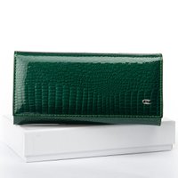 Лаковий гаманець SERGIO TORRETTI W501 dark-green