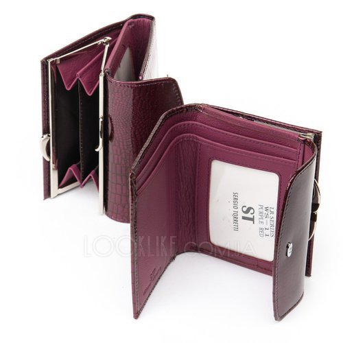 Фото Лаковий гаманець SERGIO TORRETTI WS-11 purple-red № 3