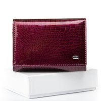 Лаковий шкіряний гаманець ST WS-12 purple-red