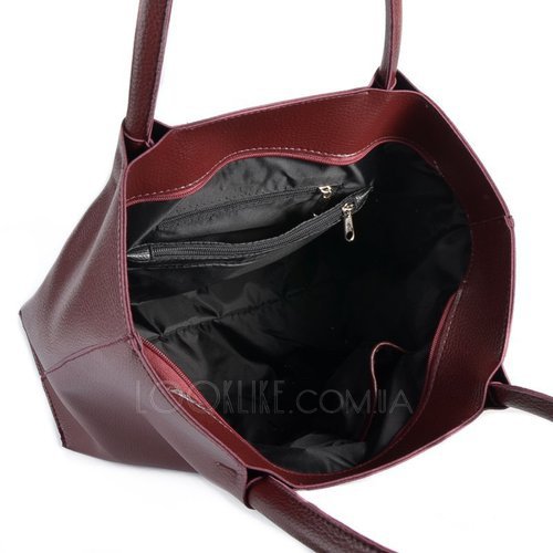 Фото Бордовая женская сумка-шоппер модель М61-38 № 4
