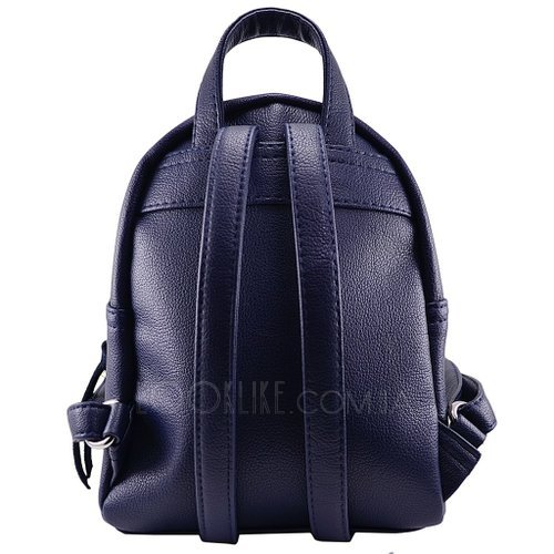 Фото Городской рюкзак ТМ Lucherino, Замш с лаковым ободком, темно-синий № 3
